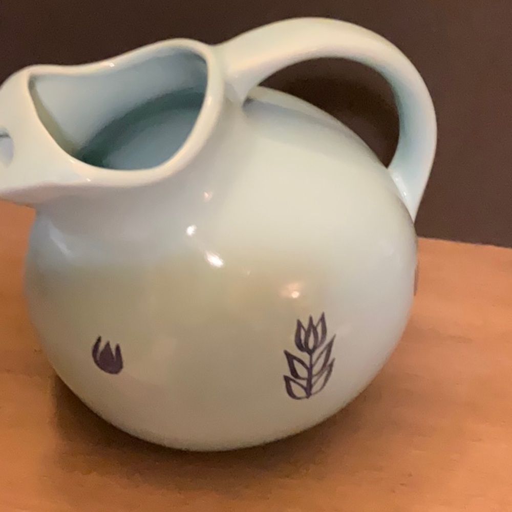 Elegant Blue Ceramic Pitcher